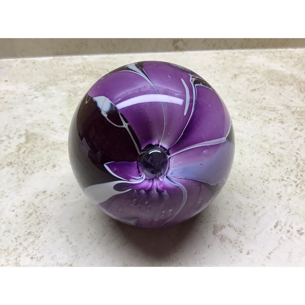 Vintage Glass Eye Studio Paperweight, GES 91, Studio Art Glass Mt. St. Helens